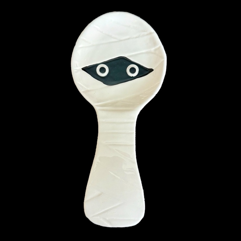 Trick & Treat Halloween White Mummy Spoon Rest Brand NEW!!